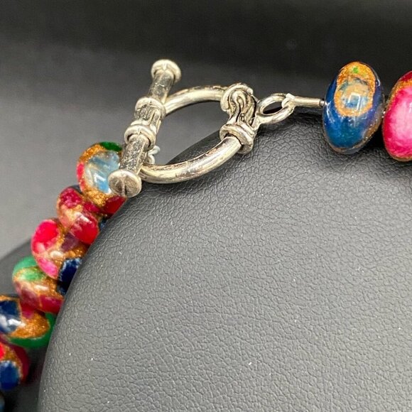 Boho Jade Quartz Stone Gemstone Necklace with Toggle Clasp - Picture 3 of 13